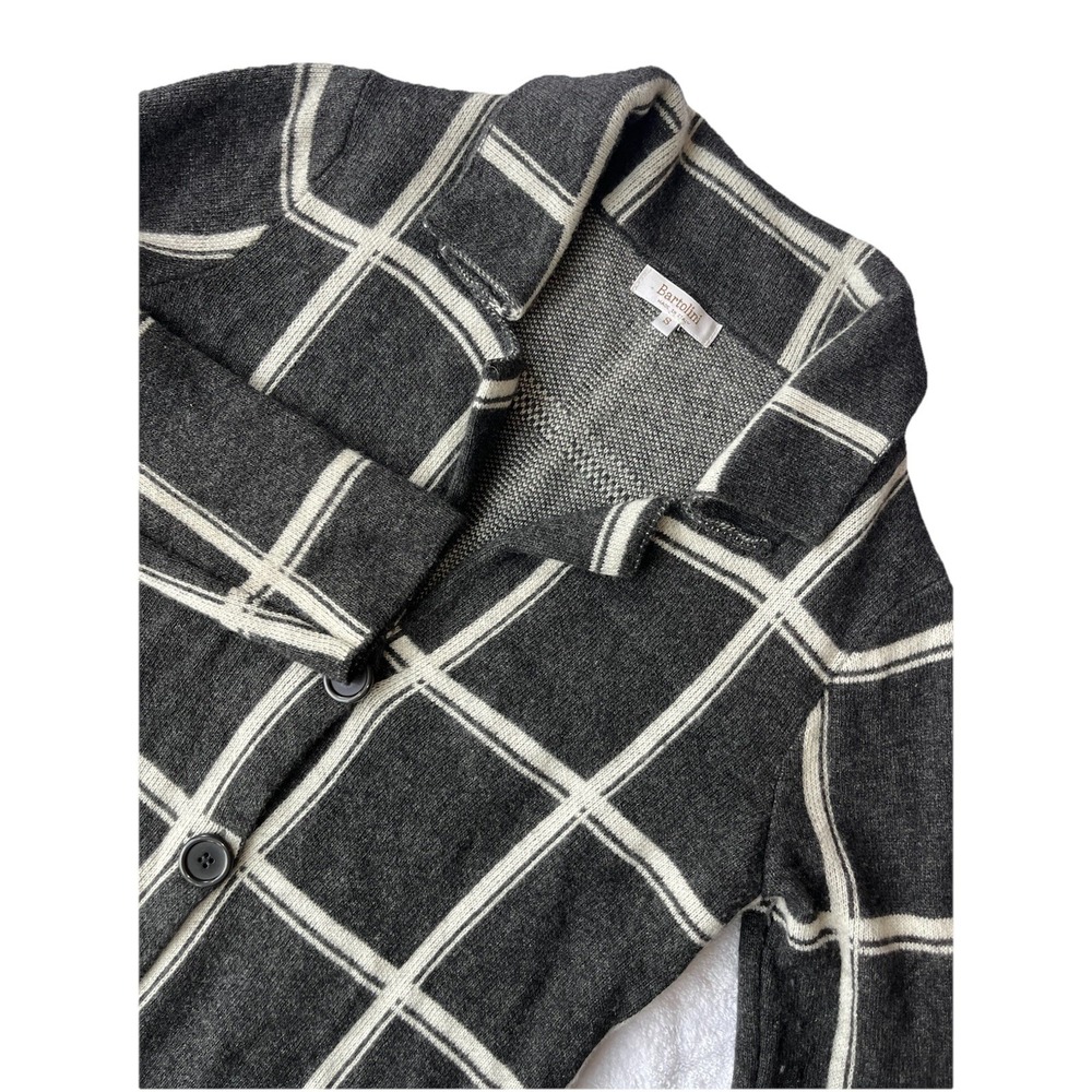 Bartolini Cardigan Sweater Sz S Made in Italy Wool‎ Viscose Cashmere Blend Gray